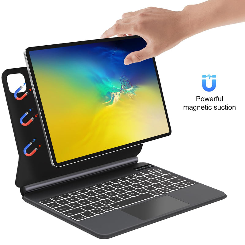 Magic Keyboard for iPad Pro 11 inch, iPad Air 4th/5th Generation 10.9 inch and 11 inch iPad Pro, Floating Magnetic Design, Touch Trackpad and Bluetooth Keyboard, Gray