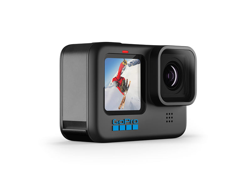 GoPro HERO10 Black - Waterproof Action Camera with Front LCD and Touch Rear Screens, 5.3K60 Ultra HD Video, 23MP Photos, 1080p Live Streaming, Webcam, Stabilization