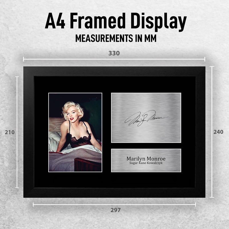 HWC Trading FR A4 Marilyn Monroe Some Like It Hot Gifts Printed Signed Autograph Picture for Movie Memorabilia Fans - A4 Framed