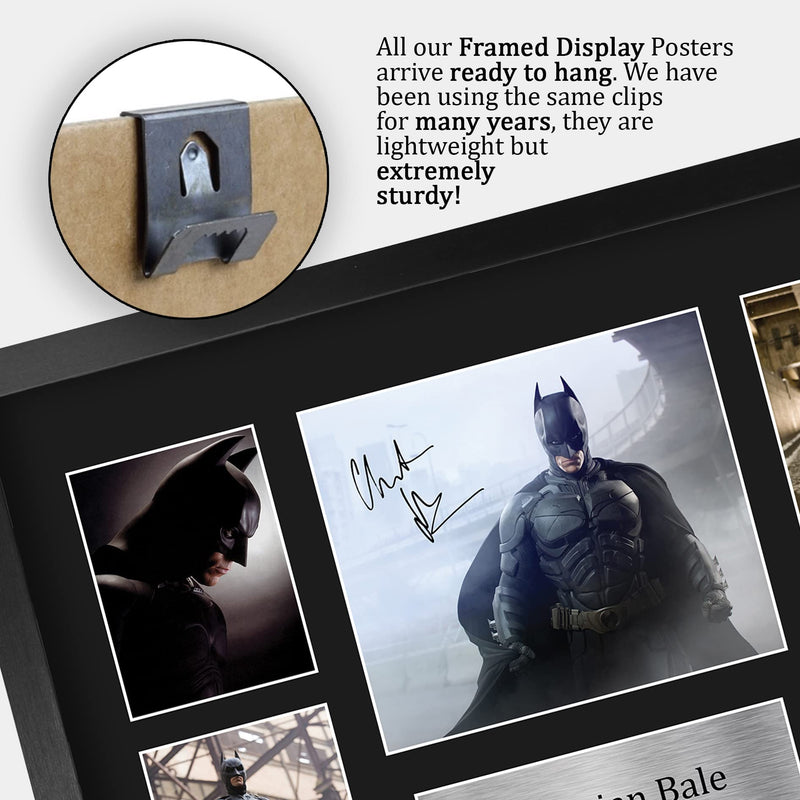 HWC Trading FR A3 Christian Bale Batman The Dark Knight Gifts Printed Signed Autograph Picture for Movie Memorabilia Fans - A3 Framed