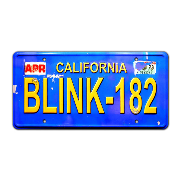 Celebrity Machines Blink 182 | Metal Stamped License Plate