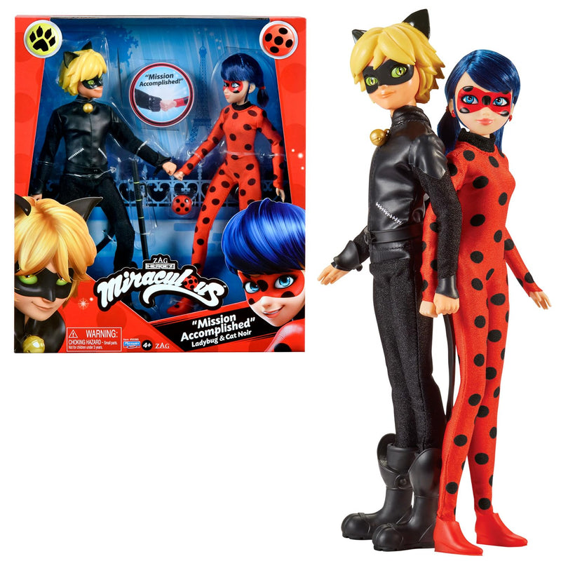 Bandai - Miraculous Ladybug - Miraculous Ladybug Cat Fashion Dolls 2 Pack