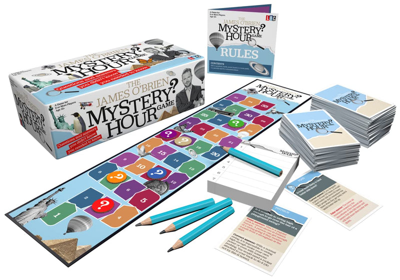 Big Sky Games | The James O’Brien Mystery Hour | Board Game | Ages 12+ | 2+ Players | 60 Minutes Playing Time