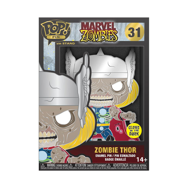 Funko Large Enamel Pin MARVEL: Zombie Thor - Thor - Marvel Zombies Enamel Pins - Cute Collectable Novelty Brooch - for Backpacks & Bags - Gift Idea - Official Merchandise