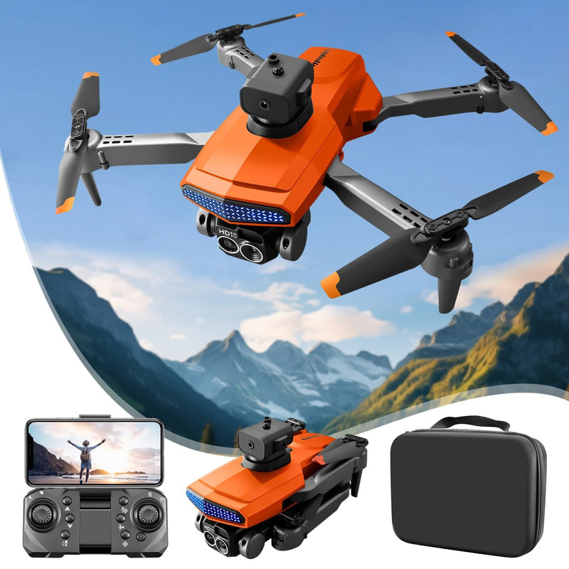 Dual-camera Drone Folding UAV, 4K HD Aerial Photography Drone 5G WIFI Transmission Drone Brushless Motor Mobile Phone Control Multiple Flight Modes with Obstacle Avoidance Head Assembly