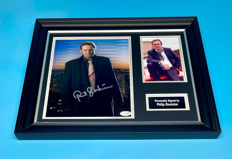 Generic Philip Glenister Signed Photo In Luxury Handmade Wooden Frame & AFTAL Member Certificate Of Authenticity Autograph Movie Film TV Memorabilia Poster Ashes To Ashes Life On Mars