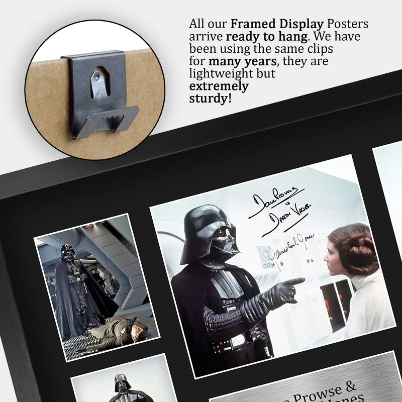 HWC Trading FR A3 Dave Prowse & James Earl Jones Star Wars Darth Vader Gifts Printed Signed Autograph Presentation Display for Movie Memorabilia Fans - A3 Framed