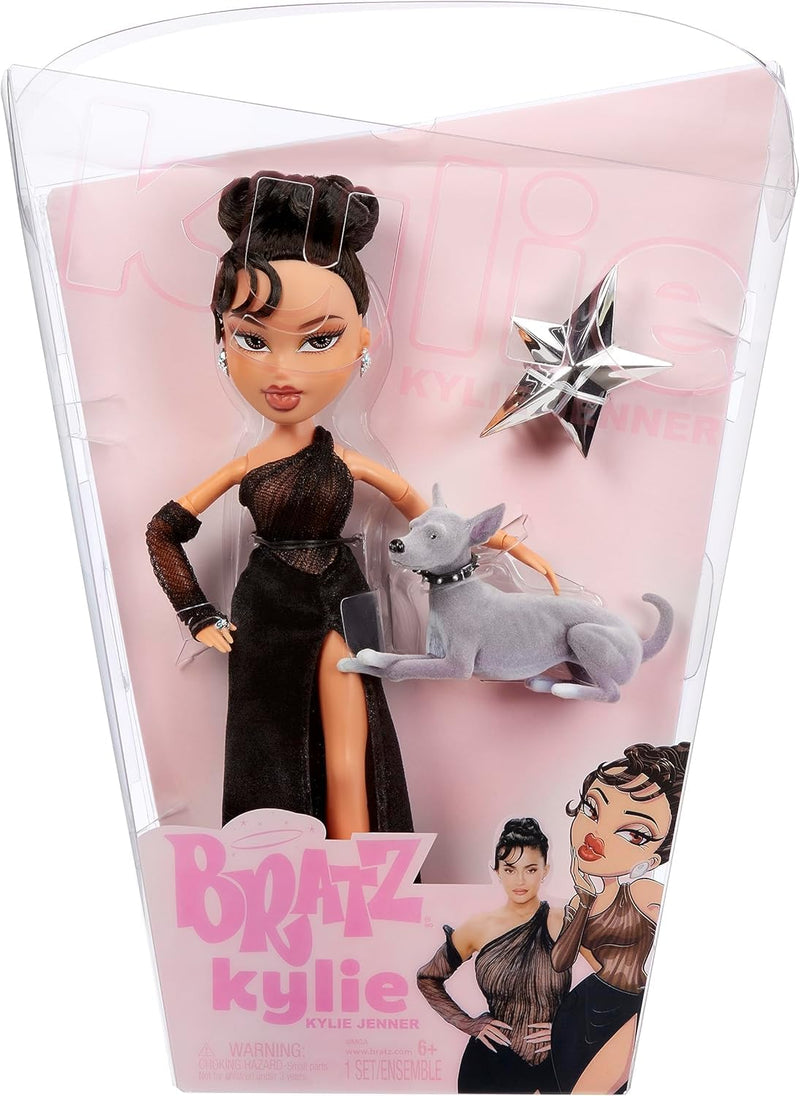 Bratz x Kylie Jenner - Night Fashion Doll - Collectible Doll with Evening Gown, Pet Dog, and Poster - For Kids and Collectors Ages 6+ Years