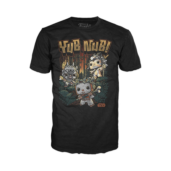 Funko Boxed Tee: Star Wars - Ewok - L - T-Shirt - Clothes - Gift Idea - Short Sleeve Top for Adults Unisex Men and Women - Official Merchandise - Movies Fans