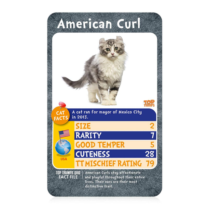 Top Trumps Cats Classics Card Game, learn facts about the Bengal cat, British Shorthair and the Siberian cat in this educational packed game, 2 plus players makes a great gift for ages 6 plus