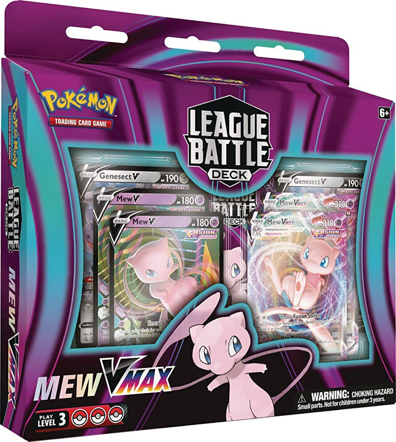 Pokémon TCG: Mew VMAX League Battle Deck (60 cards Ready to Play Deck, 4 Foil V Cards & 2 Foil VMAX Cards)
