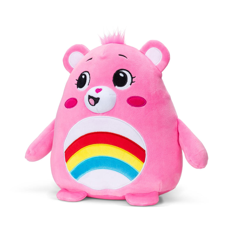 Care Bears , Cheer Bear 25cm Squishes , Collectable Cute Plush Toy, Cuddly Toys for Children, Soft Toys for Girls and Boys, Cute Teddies Suitable for Girls and Boys Ages 4+ , Basic Fun 22723