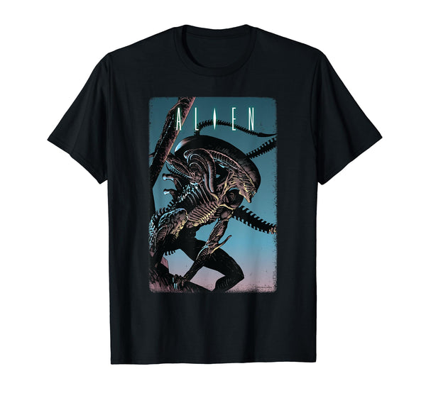 Alien Xenomorph Illustrated Poster T-Shirt