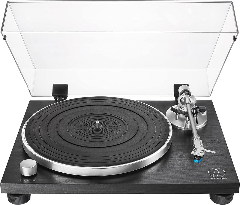 Audio-Technica LPW30BK Manual Belt-Drive Wood Base Turntable Black