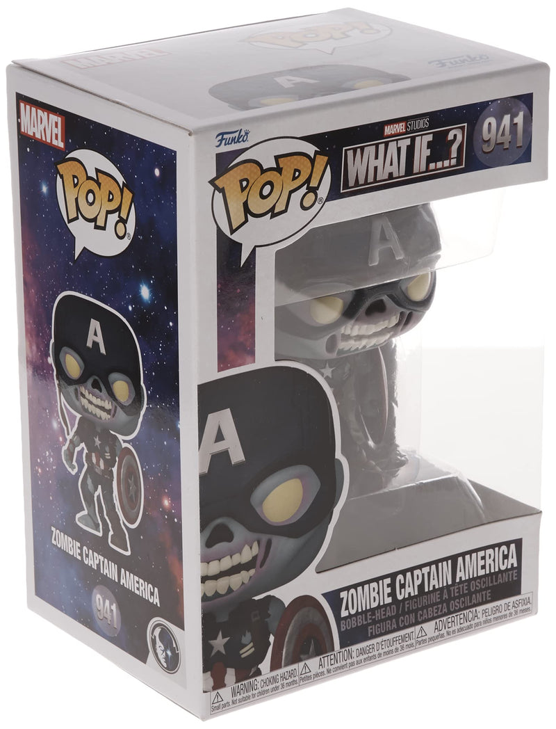 Funko POP! Marvel - What If - Zombie Captain America - Marvel What If - Collectable Vinyl Figure - Gift Idea - Official Merchandise - Toys for Kids & Adults - TV Fans - Model Figure for Collectors