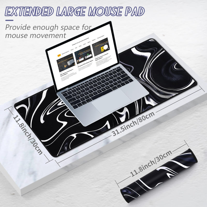 YUWLDD Mouse Pad Gaming Large Desk Pad (31.5 x 11.8 x0.12 inch) Washable Mouse Pad Laptop Desk Mat, Japanese Mouse Pad with Anti-Slip Rubber Base, Extended Mouse Pad for Office & Home.