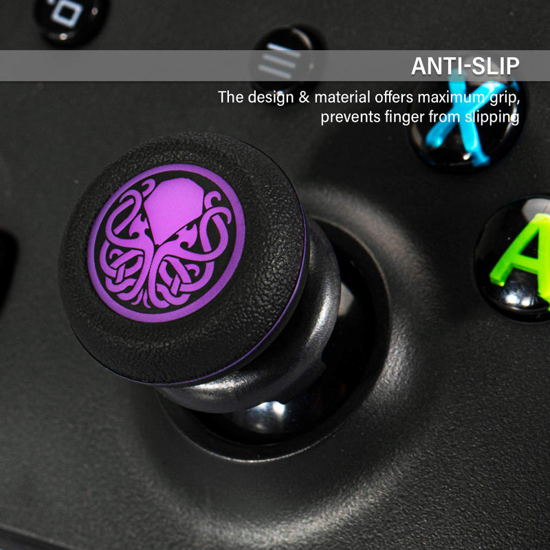 Playrealm FPS Thumbstick Extender & Printing Rubber Silicone Grip Cover 2 Sets for Xbox Series X/S & Xbox One Controller (Cthulhu Secret)