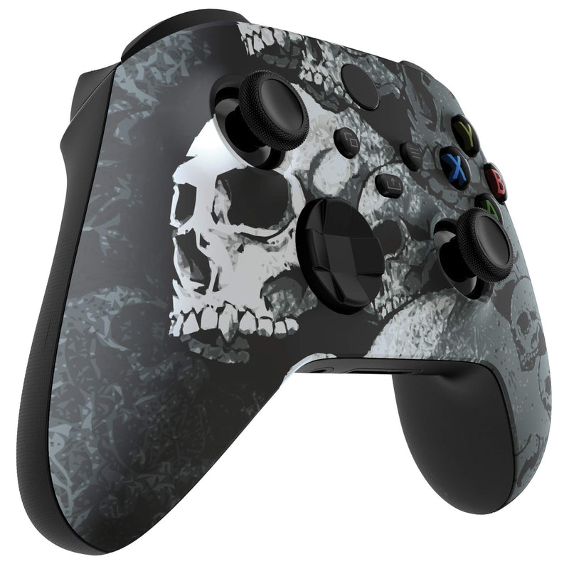 eXtremeRate Replacement Shell for Xbox Series X & S Controller - Unleash Your Style - Lonely Skull Custom Acessories Skin Front Housing Cover for Xbox Core Controller Wireless [Control NOT Included]