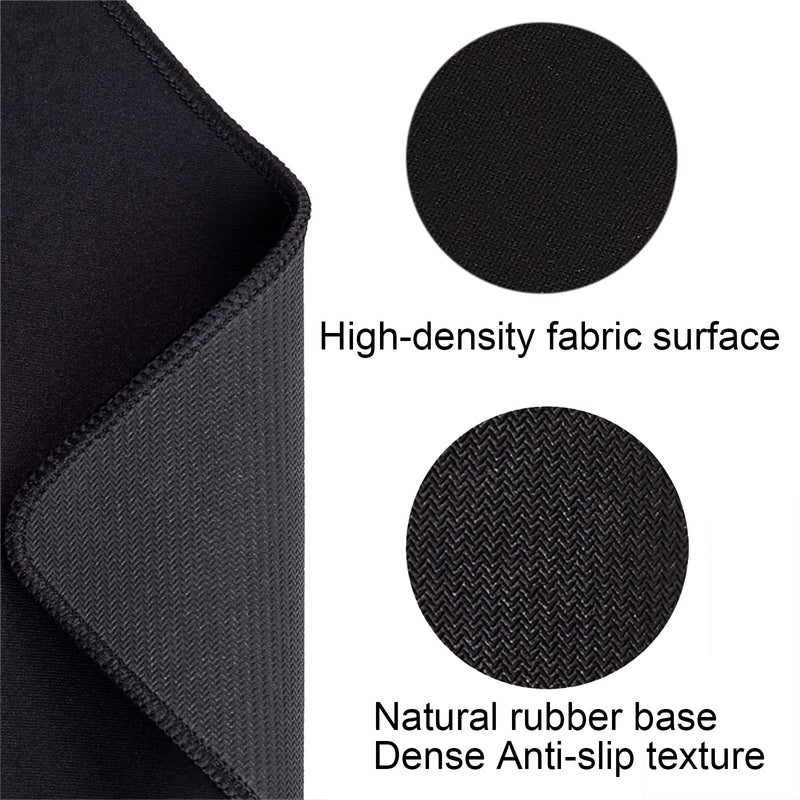 EasyULT Mouse Pad, 210 x 260 x 2mm, Ultra Thin, Improve Speed and Accuracy, Non-slip Rubber (Black)