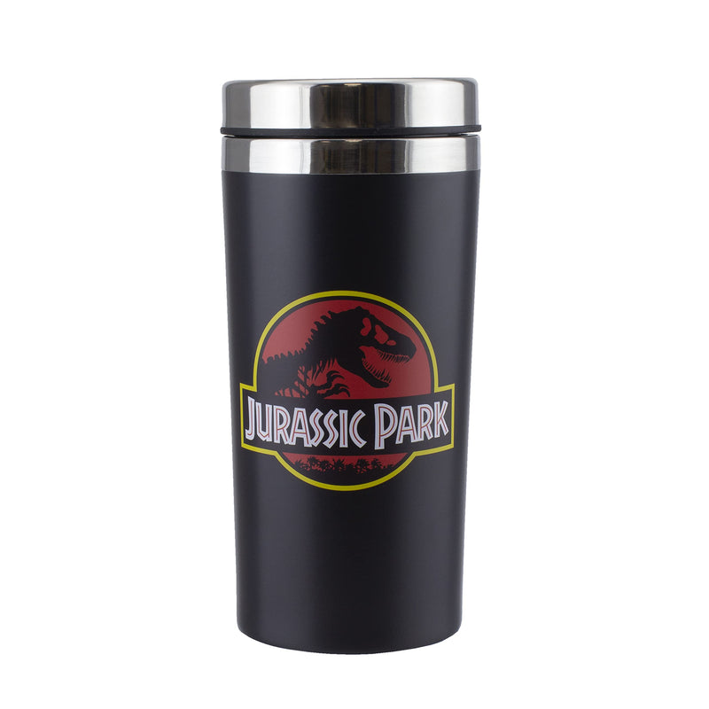Paladone Jurassic Park - Travel Mug 450Ml Stainless Steel, Black - Officially Licensed Movie Merchandise