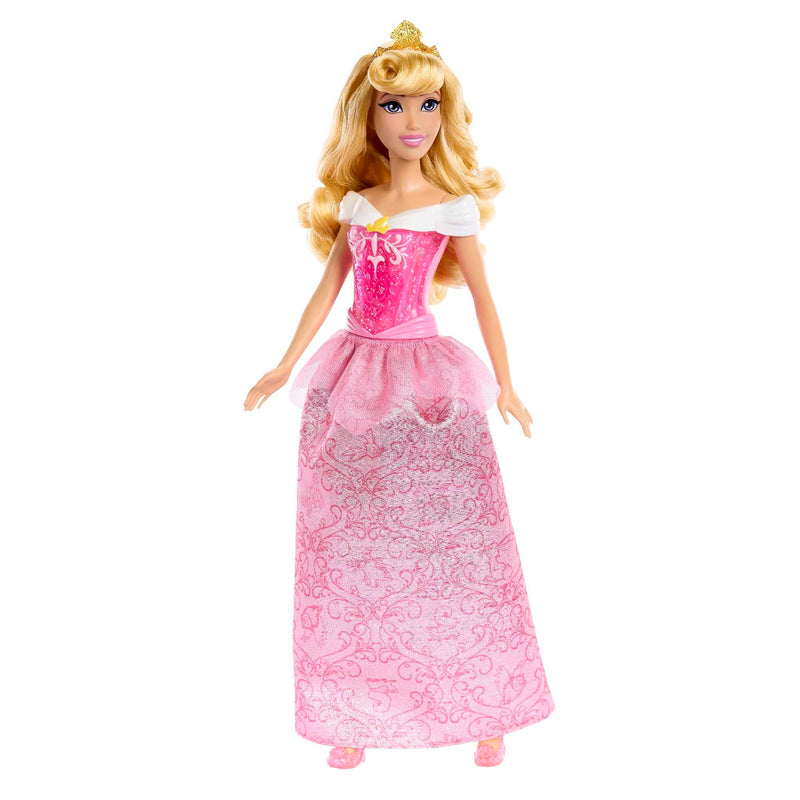 Mattel Disney Princess Dolls, Aurora Sleeping Beauty Posable Fashion Doll with Sparkling Clothing and Accessories, Disney Movie Toys, HLW09