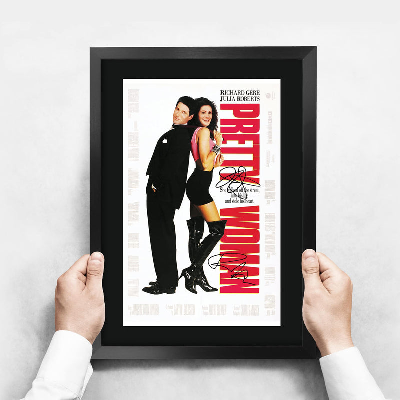 HWC Trading FR A3 Pretty Woman Julia Roberts, Richard Gere Gifts Printed Poster Signed Autograph Picture for Movie Memorabilia Fans - A3 Framed