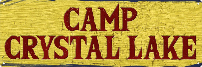Grindstore Camp Crystal Lake Slim Tin Sign 30.5x10.1cm
