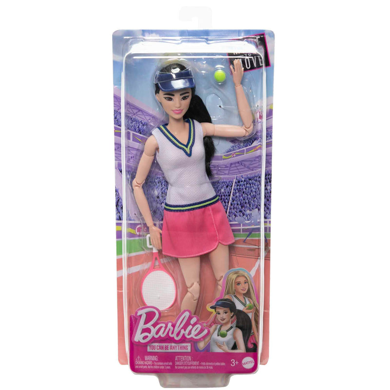 Barbie Doll and Accessories, Career Tennis Player Doll with Racket and Ball, HKT73