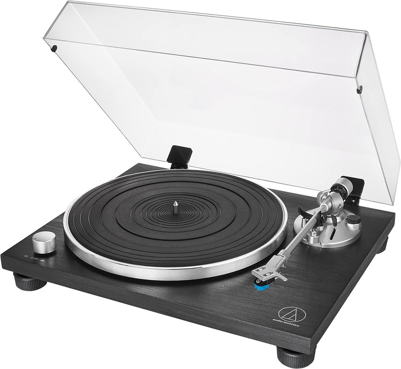 Audio-Technica LPW30BK Manual Belt-Drive Wood Base Turntable Black