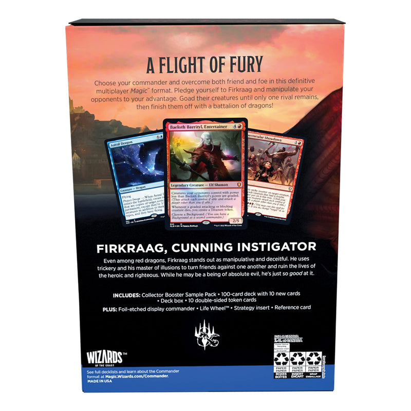 Magic: The Gathering Commander Legends: Battle for Baldur’s Gate Commander Deck – Draconic Dissent + Collector Booster Sample Pack