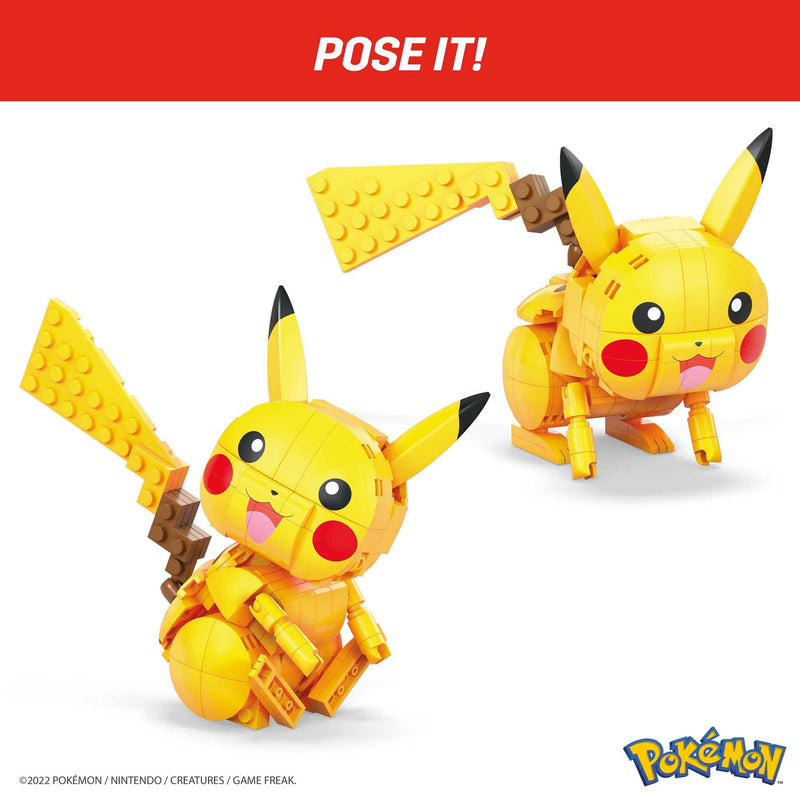 MEGA Pokémon Action Figure Building Toys, Pikachu with 205 Pieces, 4 Inches Tall, Poseable Character, Gift Ideas for Kids, GMD31