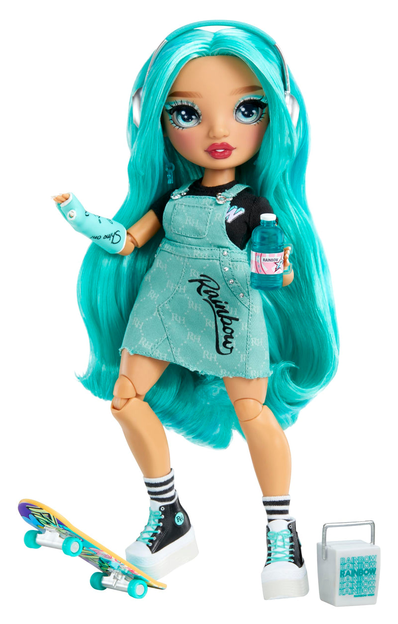 Rainbow High Fashion Doll - Blu Brooks - Blue Doll in Fashionable Outfit - Doll Wearing a Cast & 10+ Colourful Play Accessories - Great for Kids 4-12 Years Old and Collectors