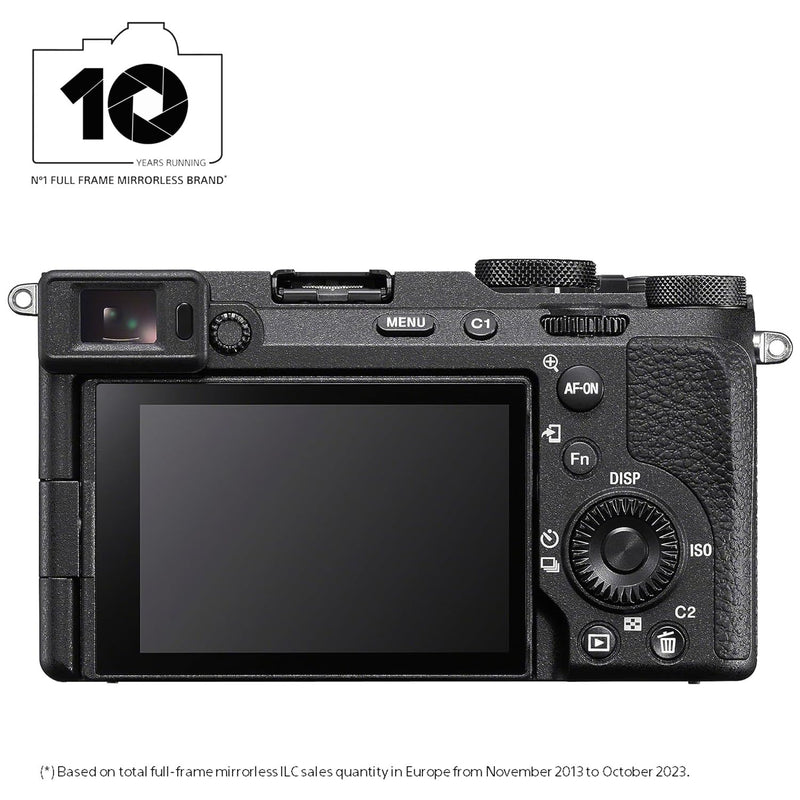 Sony Alpha 7CII | Full-Frame Mirrorless Camera (compact, 33MP, real-time autofocus, 10 fps, 4K movie recording, vari-angle touch screen), Black