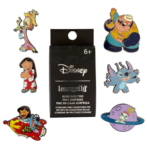 Loungefly Disney Lilo & Stich - Space Adventures - Blind Enamel Pin Purchase - Disney: Lilo & Stitch Enamel Pins - Cute Collectable Novelty Brooch - for Backpacks & Bags - Gift Idea