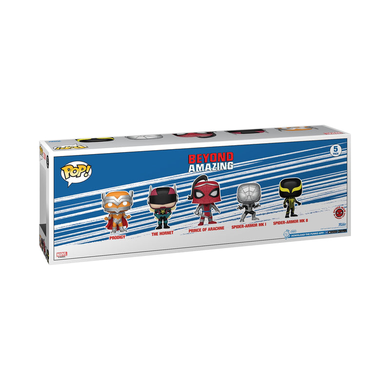 Funko POP! Marvel: Year Of the Spider - Prodigy - 5 Pack Spider-man - Marvel Comics - Amazon Exclusive - Collectable Vinyl Figure - Gift Idea - Official Merchandise - Toys for Kids & Adults