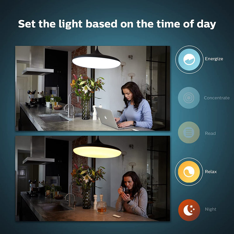 Philips Hue Smart Wireless Dimmer Switch V2 (Installation-Free, Exclusive for Philips Hue Lights) For Indoor Home Lighting, Livingroom, Bedroom