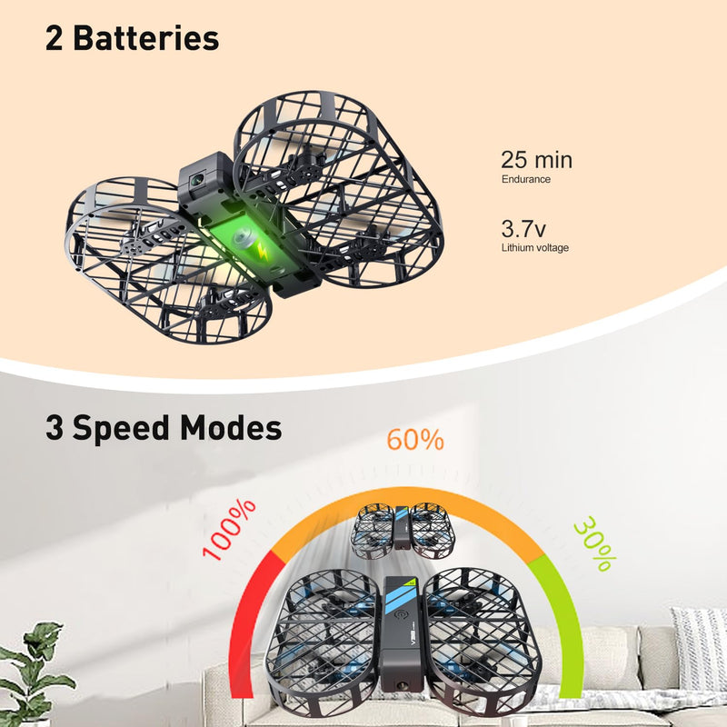 4DRC V38 Foldable Drone with 1080P Camera,RC Quadcopter for Kids Beginners, Altitude Hold and Long Flight Time,Propeller Full Protect, Easy to use Kids Gifts Toys for Boys, Girls