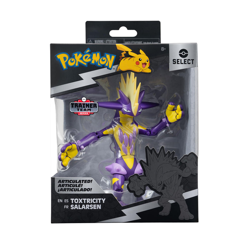 Pokémon Select Toxtricity (Amped) - 6-Inch Super-Articulated Figure with Over 15 Points of Articulation Select Series