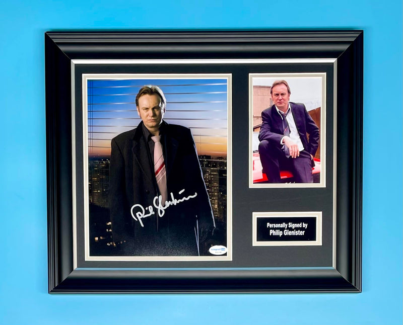 Generic Philip Glenister Signed Photo In Luxury Handmade Wooden Frame & AFTAL Member Certificate Of Authenticity Autograph Movie Film TV Memorabilia Poster Ashes To Ashes Life On Mars