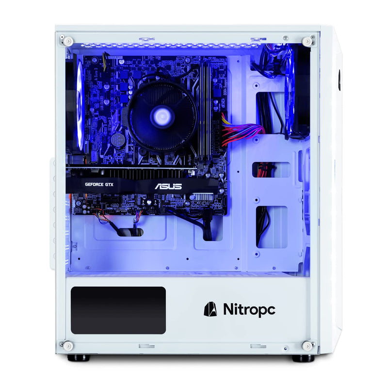 NitroPC - PC Gamer VX (Intel Core i3 10100 4/8 4.3GHz, GTX 1650 4GB, RAM 16GB, SSD 480GB, Wifi, Windows 11 Home) Gaming PC, desktop computer, pre built PC