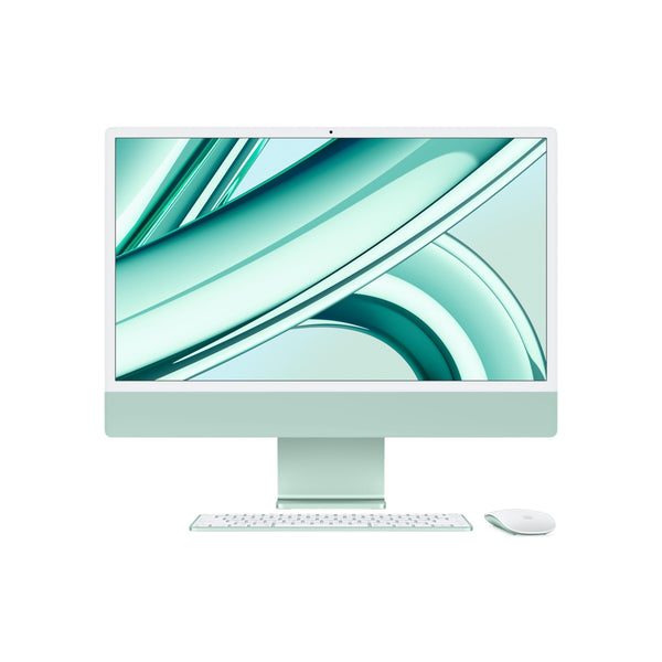 Apple 2023 iMac all-in-one desktop computer with M3 chip: 8-core CPU, 10-core GPU, 24-inch 4.5K Retina display, 8GB unified memory, 256GB SSD storage, matching accessories. Works with iPhone; Green