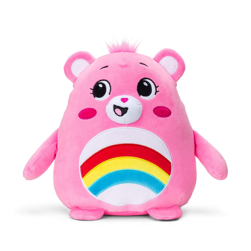 Care Bears , Cheer Bear 25cm Squishes , Collectable Cute Plush Toy, Cuddly Toys for Children, Soft Toys for Girls and Boys, Cute Teddies Suitable for Girls and Boys Ages 4+ , Basic Fun 22723