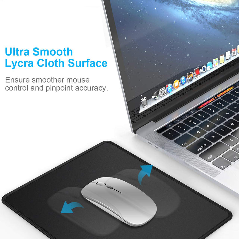 KTRIO Mouse Mat 3 Pack [30% Larger] with Stitched Edges, 275x215x3mm Mousepad Gaming Mouse Pad Mat, Waterproof Mouse Mats with Non-Slip Rubber Base, Mouse Pads for Computers, Laptop, PC