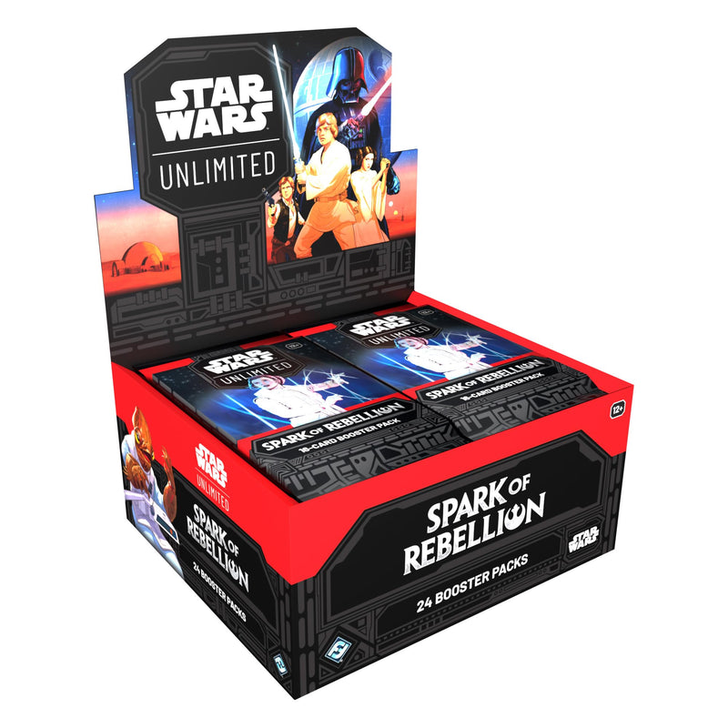 Star Wars: Unlimited TCG Spark of Rebellion BOOSTER DISPLAY (Set of 24 Booster Packs) - Trading Card Game for Kids & Adults, Ages 12+, 2+ Players, 20 Min Playtime, Made by Fantasy Flight Games
