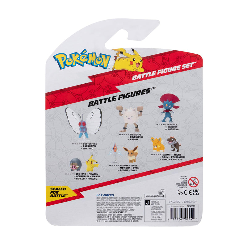 Pokémon Battle Figure 3 Pack - Features 2-Inch Snivy and Pawmi and 3-Inch Lucario Battle Figures