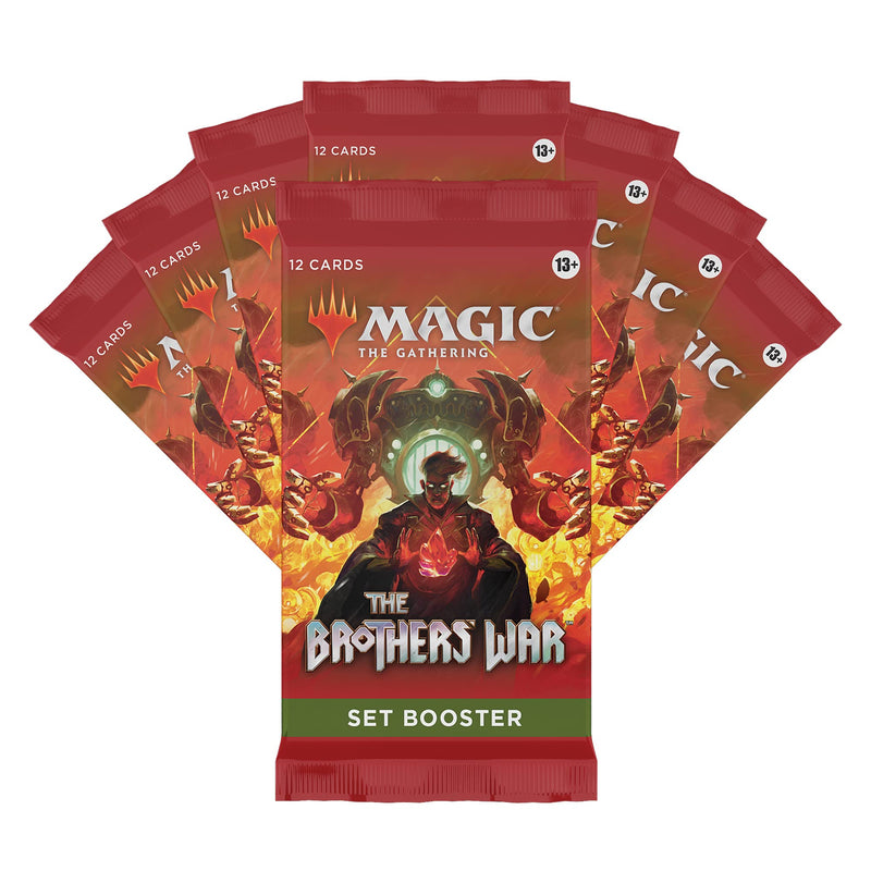 Magic The Gathering The Brothers’ War Gift Bundle, 8 Set Boosters + 1 Collector Booster + Accessories, D03140000, Multicolor