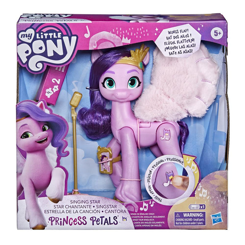 My Little Pony: A New Generation Movie Singing Star Princess Pipp Petals - 15-cm Pink Pony that Sings and Plays Music, Toy for Kids Age 5 and Up