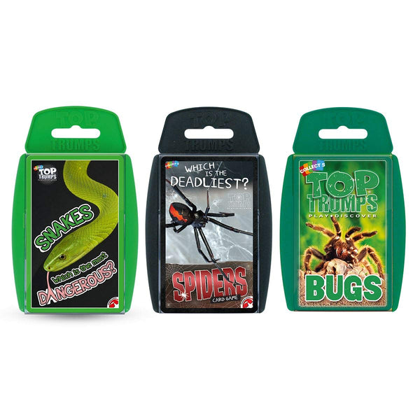 Top Trumps Creepy Crawlies 3 Pack Card Game Bundle