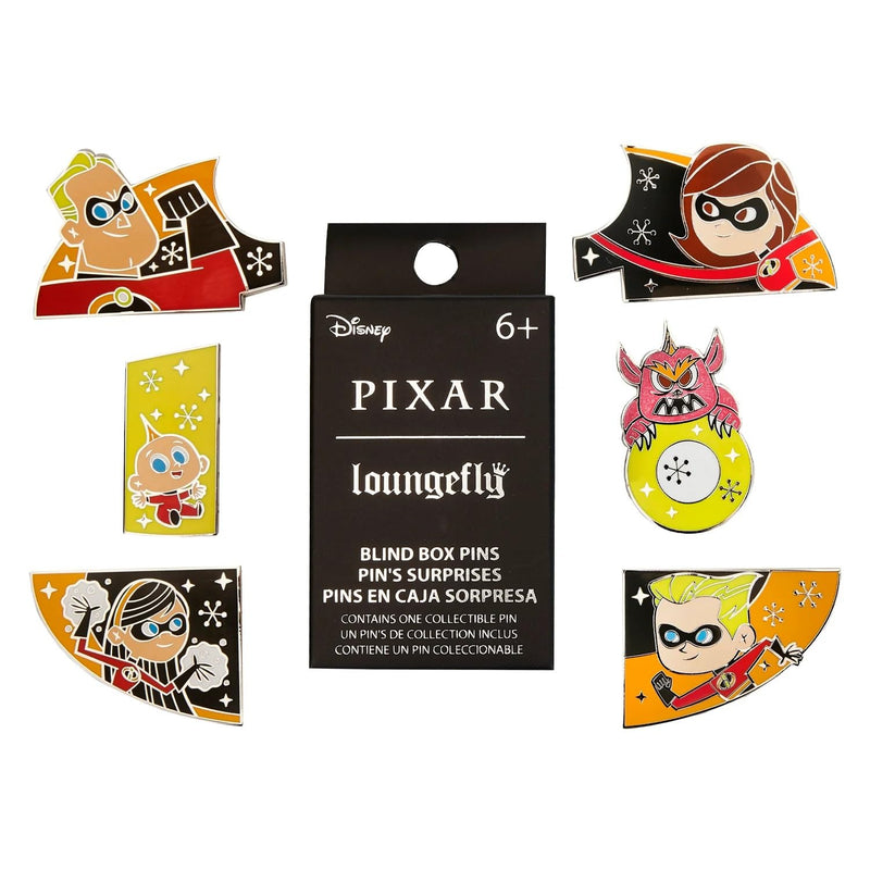 Loungefly Disney - Pixar - Incredibles - Blind Enamel Pin Purchase - Disney Pixar: the Incredibles Enamel Pins - Cute Collectable Novelty Brooch - for Backpacks & Bags - Gift Idea