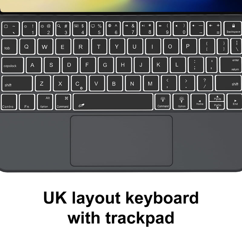 Magic Keyboard for iPad Pro 11 inch, iPad Air 4th/5th Generation 10.9 inch and 11 inch iPad Pro, Floating Magnetic Design, Touch Trackpad and Bluetooth Keyboard, Gray